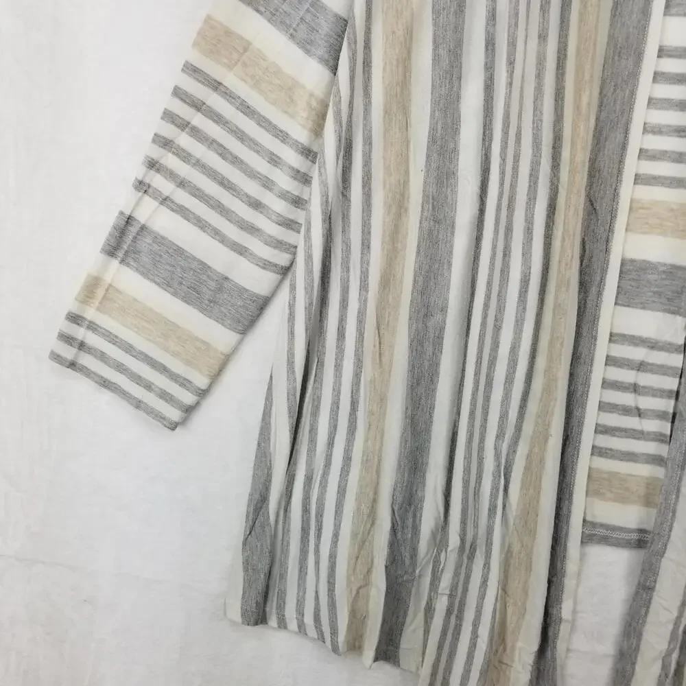 Soft‎ Surroundings Cardigan Sweater 1X Plus Gray Cream